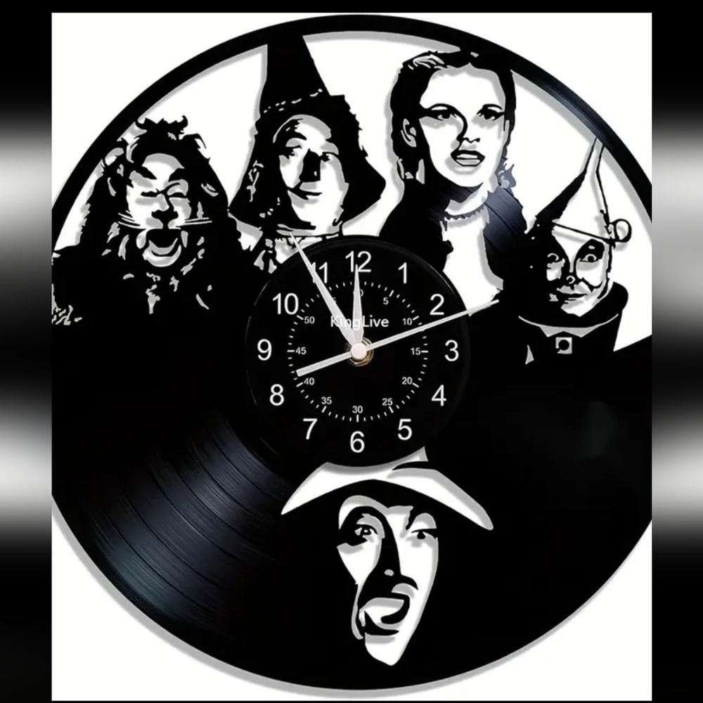 1 piece vinyl album record clock